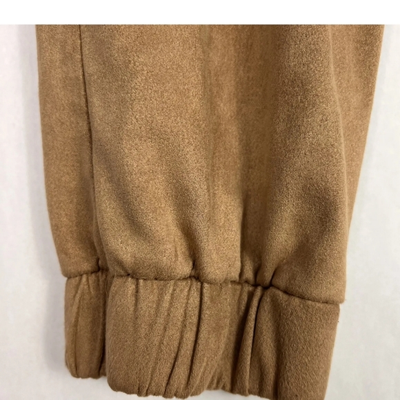 Jules & Leopold Jogger Womens Large Camel Faux Suede High Rise Drawstring Pants - Picture 5 of 7
